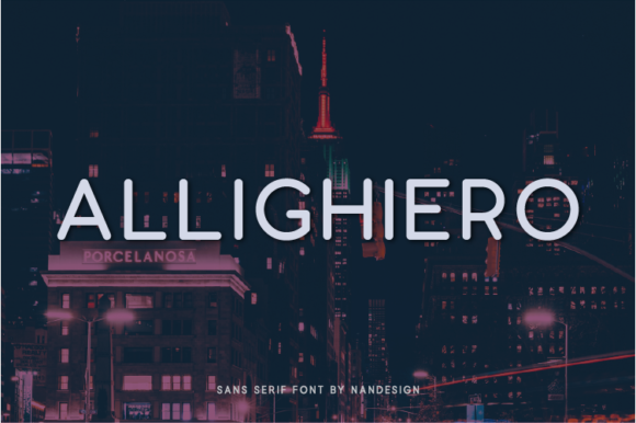 Allighiero: A Clean Sans Serif for Modern Brand Identity