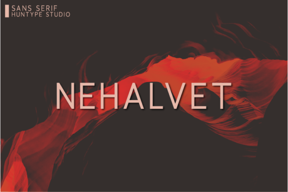 Nehalvet: A Simple Sans Serif Typeface for Modern Brand Identity